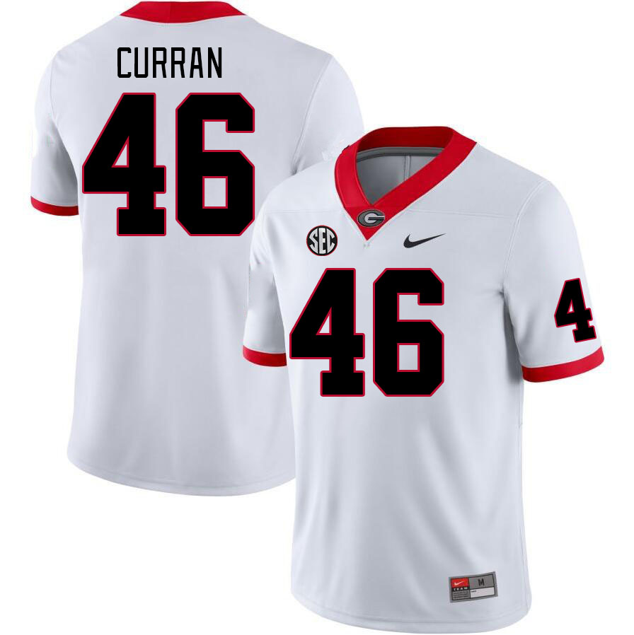 Men #46 Danny Curran Georgia Bulldogs College Football Jerseys Stitched-White